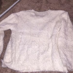 White/vanilla fluffy sweater